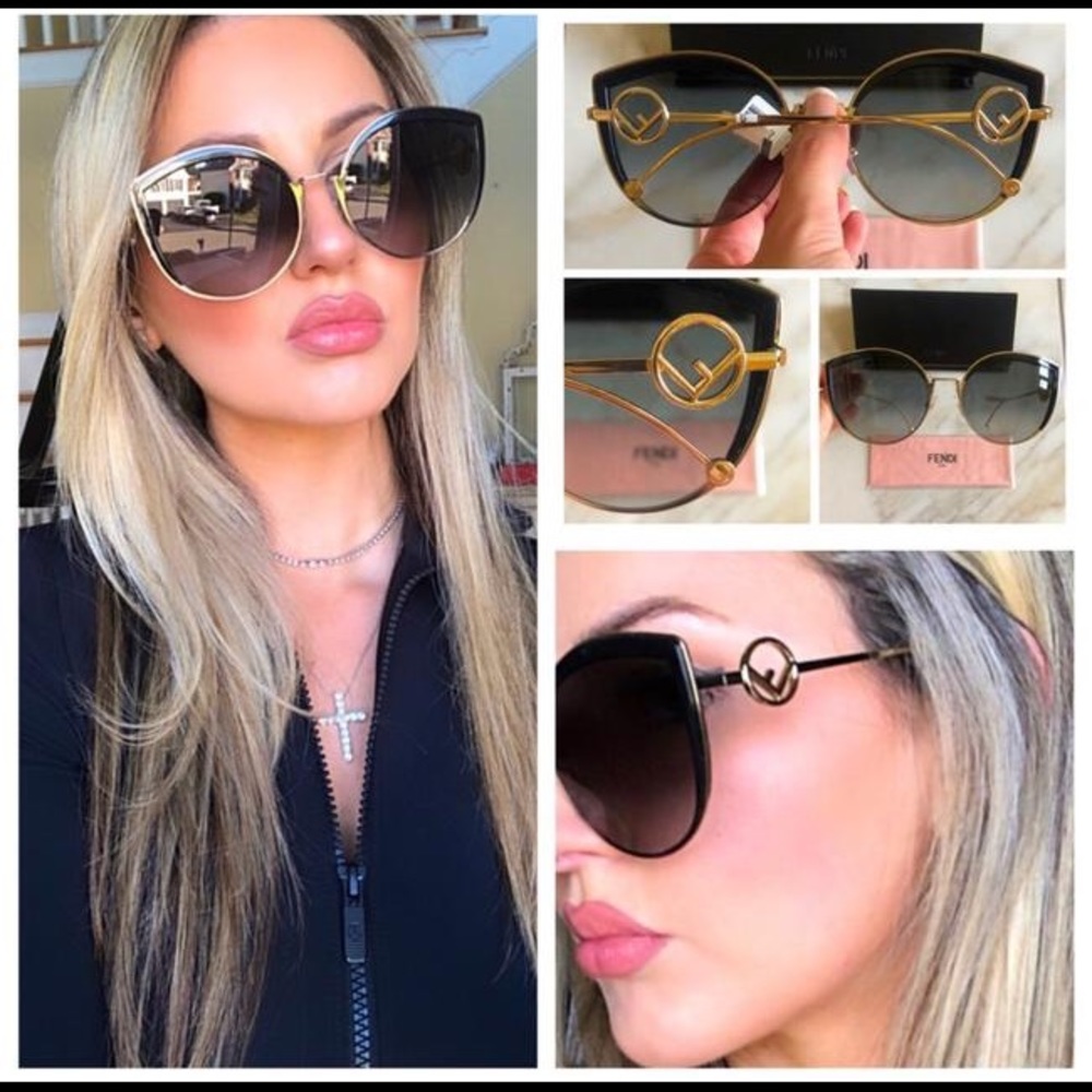 Fendi oversized cat eye sunglasses